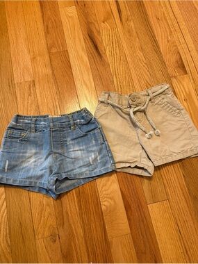 18 month Kids Elastic Waist Khaki Shorts and Denim Shorts